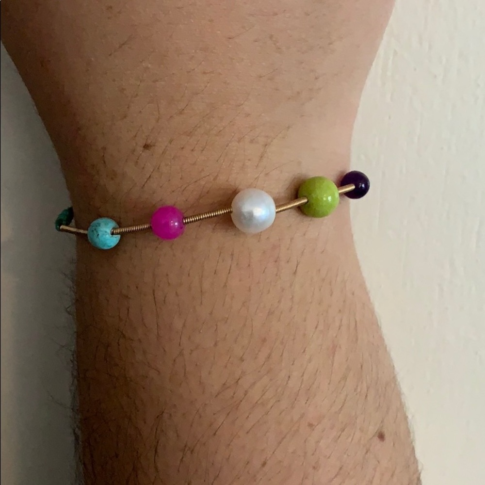 Alvaro Avila Bracelet w/ SP stones - Green